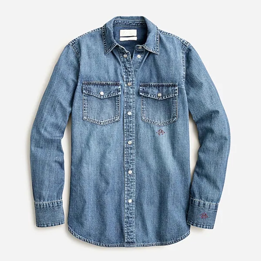 J. Crew Slim-fit chambray shirt